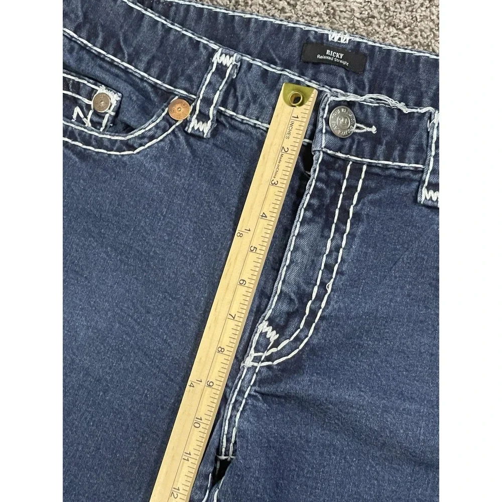 TRUE RELIGION RICKY SUPER T STITCH STRAIGHT JEAN SIZE 40x32